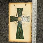Painted Slate Irish Wall Plaque6 5   x12    Leather Strap