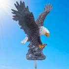 Eagle Flag Pole Topper - Durable Resin Finial  Hand-painted Design  Patriotic De