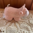 Vintage 1988 Fisher Price Pink Cow Plush Stuffed Animal Toy Noise Maker Shaker