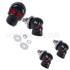 4pcs Skull Black Motorcycle License Plate Frame Bolts Screws Fastener Red Eye