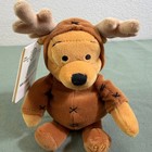 Vintage 1999 Disney Store Winnie The Pooh Reindeer Mini Bean Bag Plush 8  Nwt