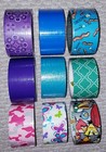 Lot Of 9 Mixed Duck Tape   2 Books  how To  Duck Tape Mania   Tape It Make It 