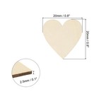 20mm Wooden Hearts  100 Pack Unfinished Wood Hearts Blank Wooden Cutouts