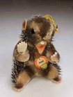 Vintage Steiff 1950s-60s  nagy  Beaver W  Tags Button 4in 10cm Mohair Exc Cond n