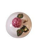 Knott s Berry Farm Grapes Leaves Hand Painted Jam Jelly Jar Lid Vintage Read