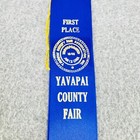 First Place Yavapai County Fair Prize Ribbon Purple