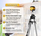 Heavy Duty Aluminum Laser Level Tripod With Quick Clamp   Adjustable Head