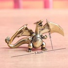 Vintage Brass Mini Charizard Figure Pocket Monster Dragon Desktop Decor Model