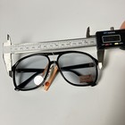Vintage Nos Sundance Sunglasses Aviator Mob Gangster Black 80s Big