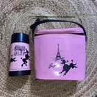 Rare Mcm Vintage Aladdin Suzette Paris Poodle Pink Lunch Box With Thermos