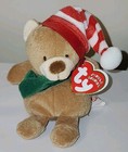 Ty Jingle Beanie Baby - Flakes Holiday Bear 5  Mwmts Ornament Stuffed Animal Toy