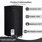 30 Gal Drum Heater  Drum Heating Blanket  202    Adjustable With Thermostat New
