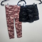 Athleta Girl Camo Lux Swing Skort   High Rise Capri Legging Large 12 Lot Of 2