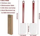 High Heat Resistant Silicone Scraper Spoon Commercial Spatula 9 5 Inch  Red 