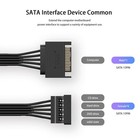 6 Way Sata Power Splitter Cable 15 Pin To 6x Sata Hdd Ssd Hard Drive