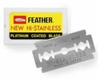 Feather Hi-stainless Double Edge Platinum Coated Razor Blades     Pack Of 600pcs