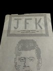 Rare Jfk John F Kennedy Memorial Computer Print Out Historical Collect
