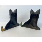 Vintage Cast Iron Scottie Dog Bookends Black Scottish Terrier Figurine Pair