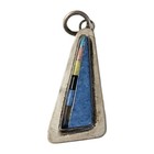 Vtg Southwestern Zuni Navajo Style Sterling Silver Mosaic Inlay Pendant Stamp Dg