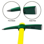 Forged Adze Pick  Weeding Mattock Hoe  Pick Axe 15-inch  One Piece Intact Drop F