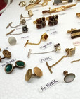 65pcs Vintage Cuff Links Tie Tacks clips Collar Bars clips  Many Signed Lot 252