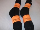 Davido Mens Socks Crew Casual Made In Italy 100  Cotton 6 Pack Black