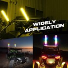 2x 2ft Led Whip Lights Offroad Rgb Light Remote Control App   Remote For Atv Utv