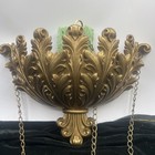 Vtg Mcm 1970s Burwood 1556 Hollywood Regency Gold Sconces Wall Planter Chains