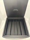 Gorham Black Wood Silverware Flatware Chest Storage Box Removable Tray