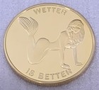   10 Pieces Of Adult Muff Divers Coin Union 69 No Muff Too Tough Gold Finish
