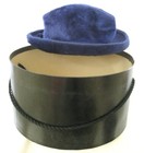 Vintage Caravelle Patrice Faux Fur Fedora Hat With Carson s Box  Mid Mod Italy