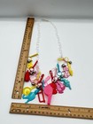 Vtg New  1980 s Plastic White  Chain Charm Necklace With 12 Clip On Bell Charms