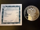 2014 Russia Large Silver 1 Oz Proof 3 Roubles Sochi Olympics Skiing