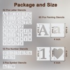 Amrules 65 Pcs Painting Stencils  Letters Numbers And Symbols  4 Inch  White