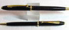 Lot Of 4 Terzetti Centura Model Metal Click Top Slim Black gt Ballpoint Pen