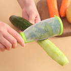 2-in-1 Stainless Steel Fruit   Vegetable Peeler With Peel Storage Bin easy Clean