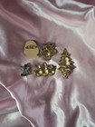 Hallmark Vintage Holiday Pins Mixed Lot 4pc 1986 Valentine Pin