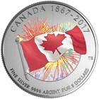2017  5 Proudly Canadian - Pure Silver Glow-in-the-dark Coin