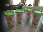 Tupperware    happy Spring Tulips    Lot 10 Pc  W lime Green Lids Set Never Used