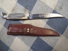 Vintage Queen Steel  82 Usa Fixed Blade Knife 4 1 8  Blade Hunting With Sheath