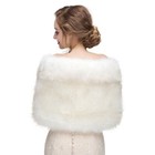 Faux Fur Shawl Wrap Stole Shrug Winter Bridal Wedding Cover Up