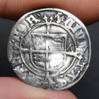 1526 King Henry Viii Halfgroat Silver Twopence Coin 2 Pence England Canterbury
