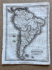 Antique Map Of South America 1828
