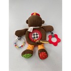 Carters Child Of Mine Monkey Plush Activity Toy Mirror Rattle Teether 10in Brown