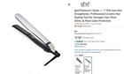 Ghd Platinum   Styler Professional 1  Flat Iron Smart Hair Straightener - White