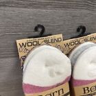 6 Pairs Born Outdoor Women   s Wool Blend Socks Shoe Size 4-10 Gray Pink New