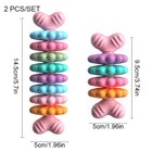 2pcs Pet Toy Dog Chew Bone With Multi-color  Durable  And Teething-resistant 