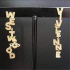 Vivienne Westwood Earrings Pierced Logo Gold W drawstring  ej362