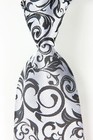 Classic Floral Blue Silver Jacquard Silk Men s Tie Necktie Hanky Cufflink Set