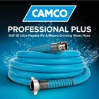 Camco Evoflex 25-foot Rv Drinking Water Hose - Stainless Steel Strain Reliefs